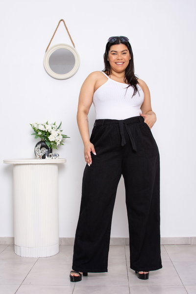 Wideleg Negro Camisero c/Elástico Rígido ESP