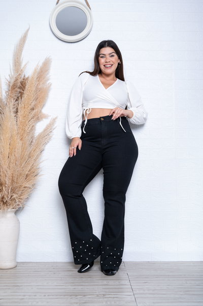 Oxford Negro c/Tachas Elastizado