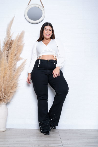 Oxford Negro c/Tachas Elastizado