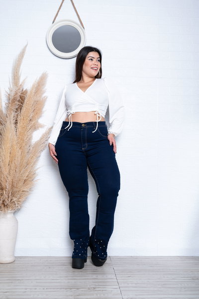 Oxford Azul Oscuro c/Tachas Elastizado ESP