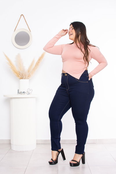 Chupin Azul Oscuro c/Flecos Elastizado