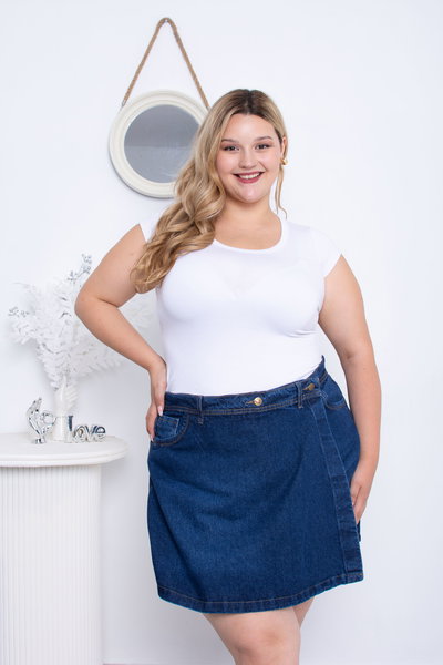 Short Pollera Azul Rígido ESP