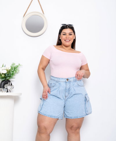 Short Mom Celeste Cargo Rígido