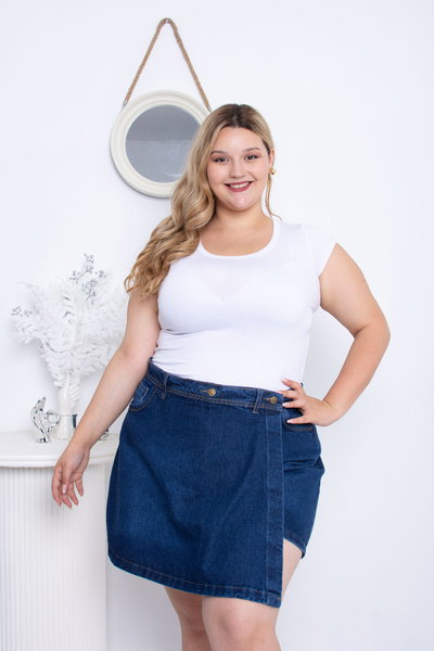 Short Pollera Azul Rígido ESP