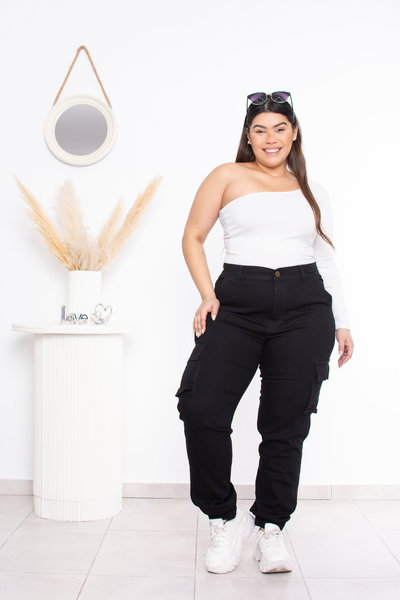 Jogger Negro Cargo Elastizado ESP