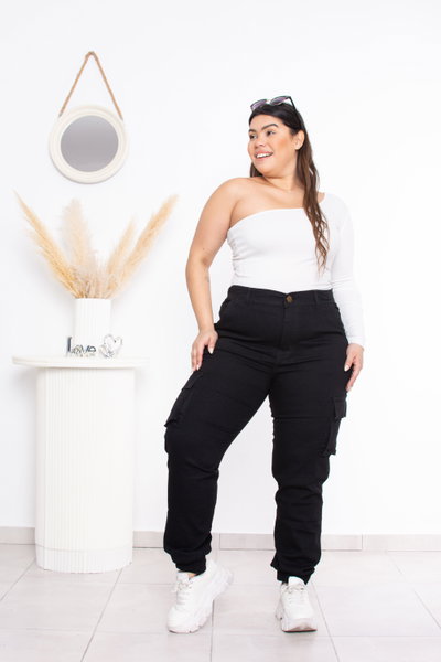Jogger Negro Cargo Elastizado ESP