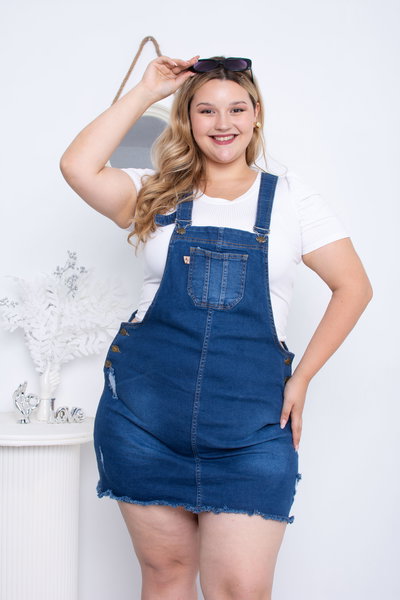 Jumper Azul Roturas Elastizado