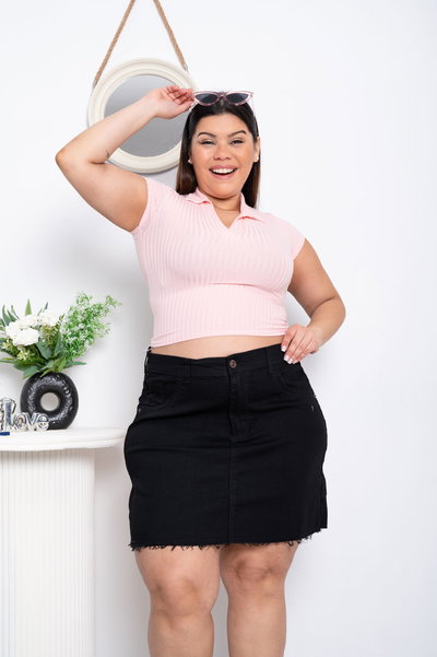 Pollera Negra Lisa Elastizado