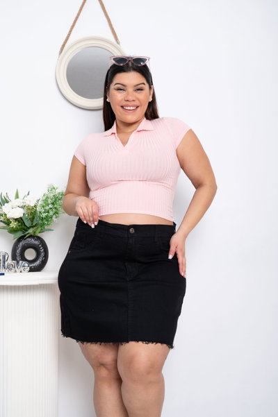 Pollera Negra Lisa Elastizado ESP