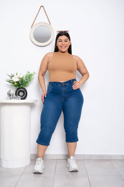 Capri Azul Liso Elastizado ESP