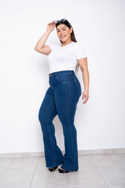 Oxford Azul Liso Elastizado