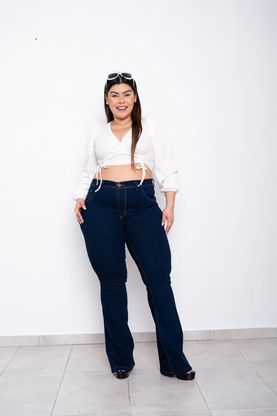 Oxford Azul Oscuro Liso Elastizado