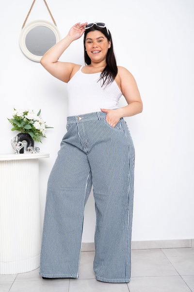 Wideleg Rayado Blanco Rígido ESP