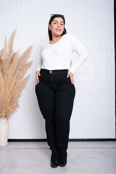 Recto Negro Liso Elastizado ESP