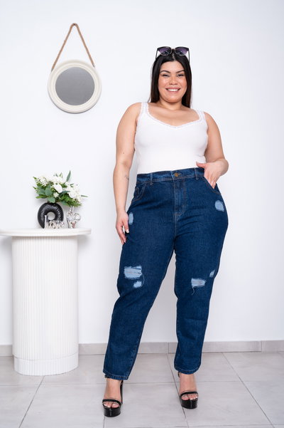 Mom Azul Roturas Rígido