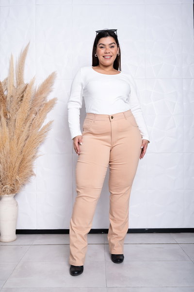 Recto Bengalina Beige Elastizado ESP