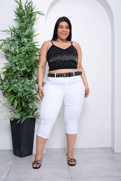 Capri Blanco Liso Elastizado 
