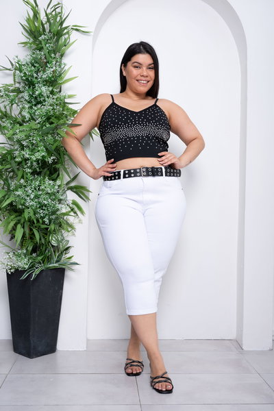 Capri Blanco Liso Elastizado 