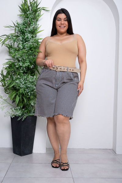 Bermuda Rayada Oxido Rígido 