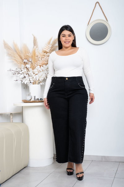 Wideleg Negro c/Tachas Lateral Rígido ESP