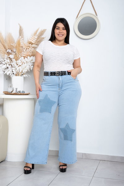 Wideleg Celeste c/Brillo Estrella Elastizado ESP