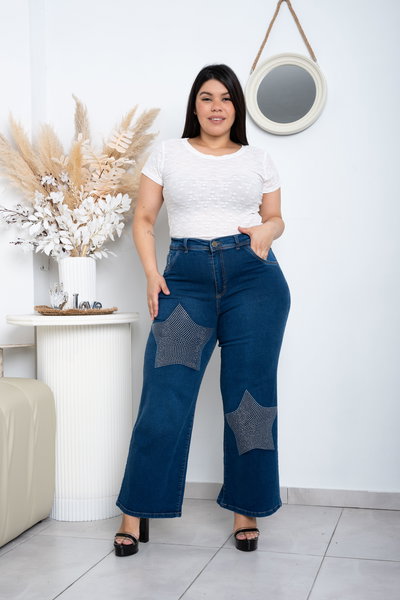 Wideleg Azul c/Brillo Estrella Elastizado ESP