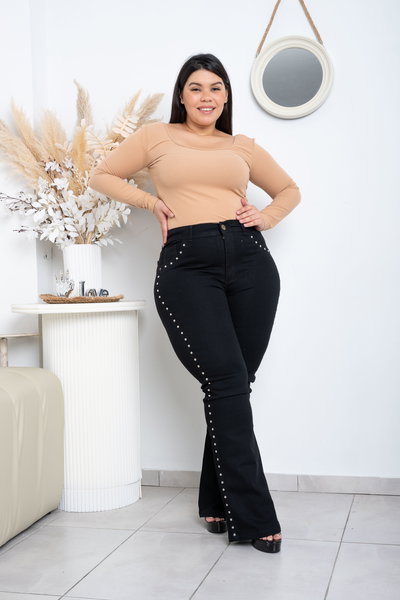 Oxford Negro c/Tachas Lateral Elastizado ESP