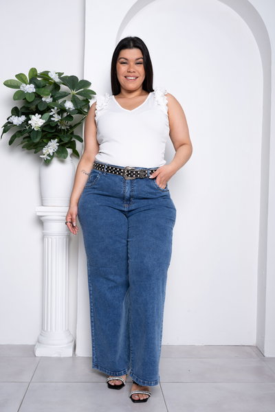 Wideleg Nevado Liso Elastizado