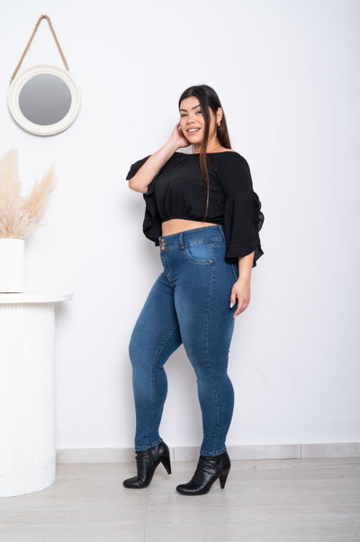 Chupin 3 Botones Azul Elastizado 
