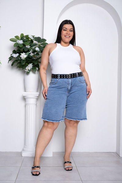 Bermuda Ancha Nevada Elastizada