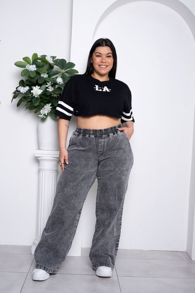 Wideleg Gris Nevado c/Elástico Elastizado ESP