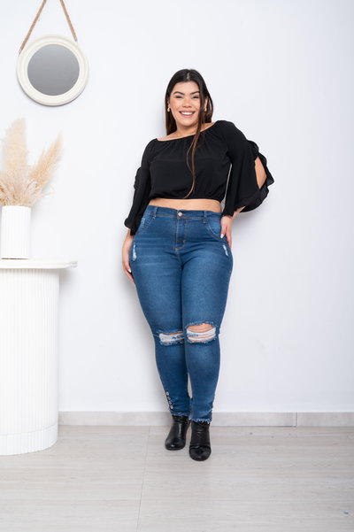  Chupin Azul Tajo c/Ojalillos Elastizado ESP