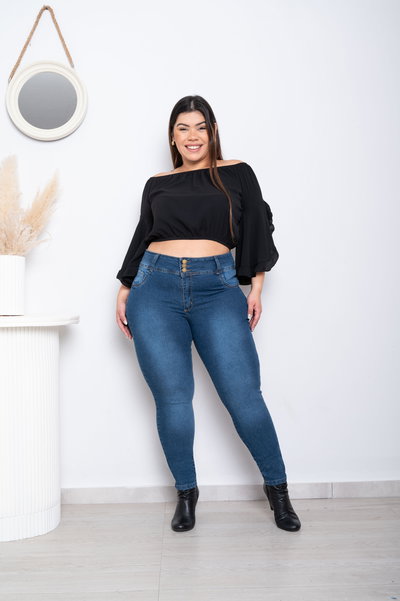 Chupin 3 Botones Azul Elastizado 