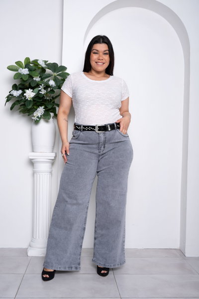 Wideleg Gris Cemento Elastizado