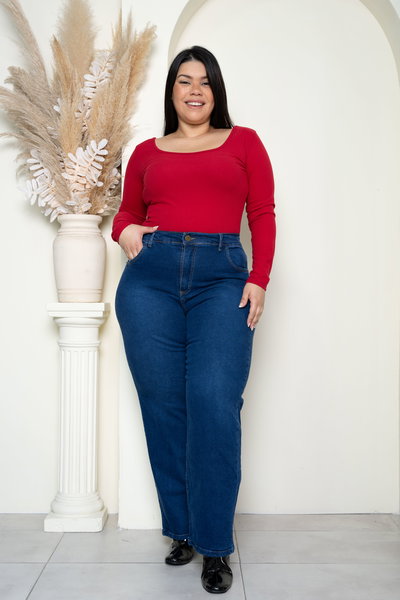 Recto Azul c/Elástico Trasero Elastizado