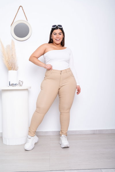 Chupin Bengalina Beige Elastizado