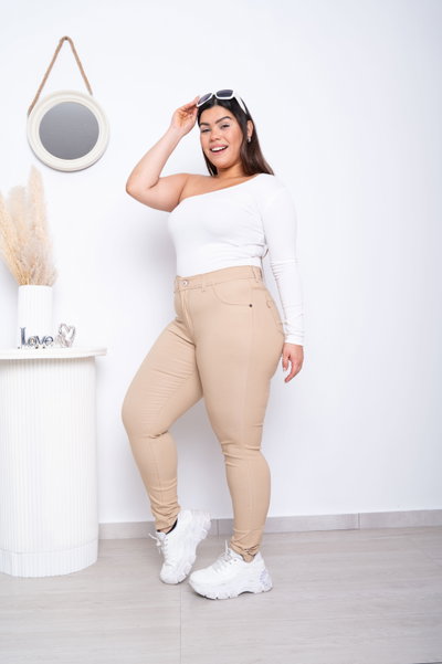 Chupin Bengalina Beige Elastizado