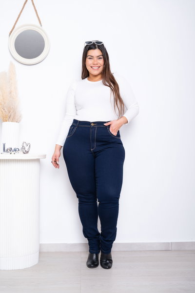 Chupin Azul Oscuro Liso Elastizado ESP