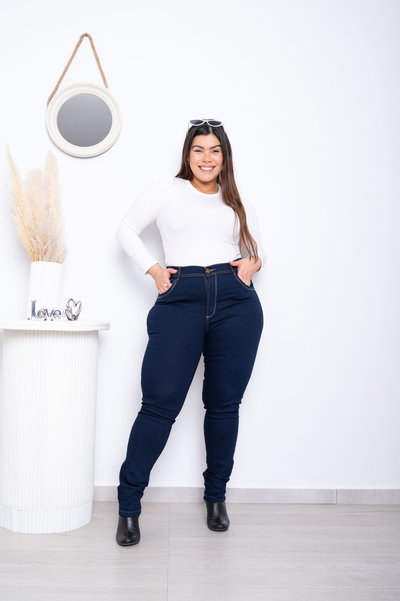 Chupin Azul Oscuro Liso Elastizado