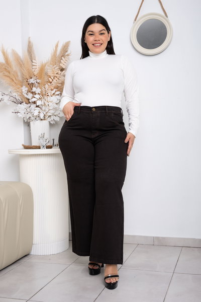 Wideleg Chocolate Liso Elastizado ESP