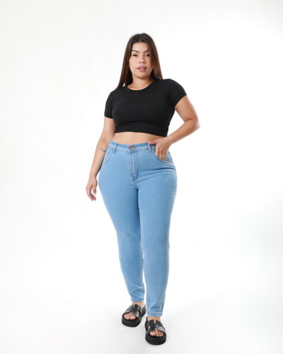 Chupin Celeste Liso Elastizado ESP