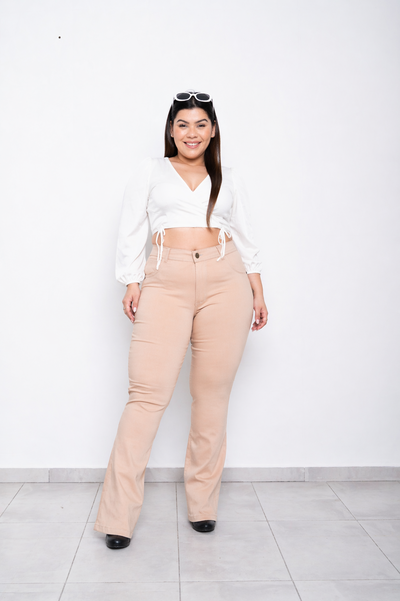 Oxford Bengalina Beige Elastizado