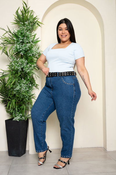 Mom Azul c/Tachas Rígido
