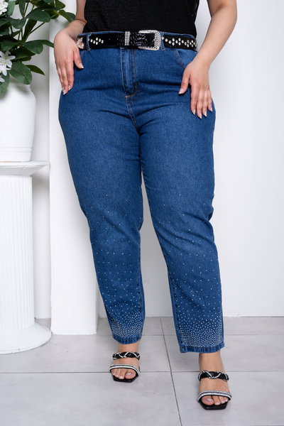 Mom Azul Brillos en Bota Rígido ESP