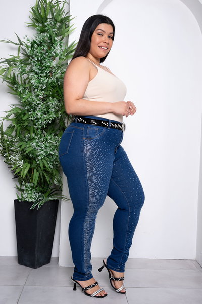 Chupin Azul Brillo Doble Elastizado