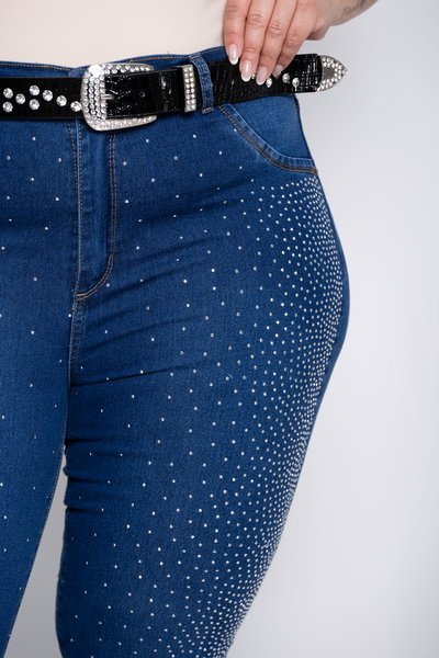Chupin Azul Brillo Doble Elastizado ESP