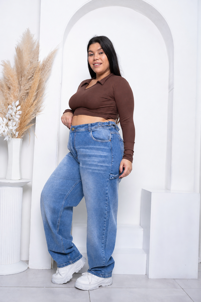 Baggy Celeste Carpintero c/Regulador Semi Elast. ESP