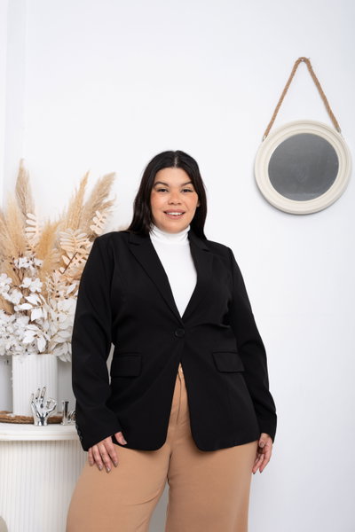 Blazer Negro Forrado Premium