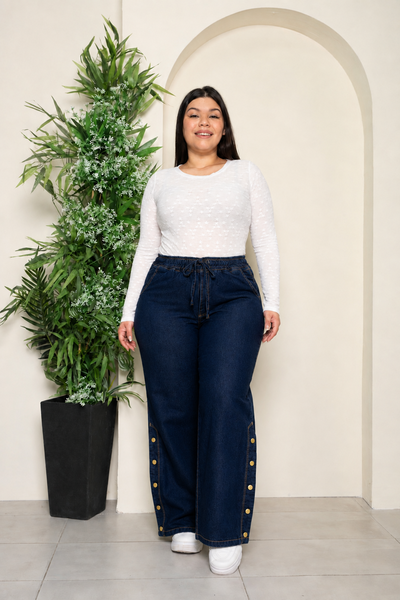 Wideleg Azul Jaspeado c/Broche Elastizado ESP