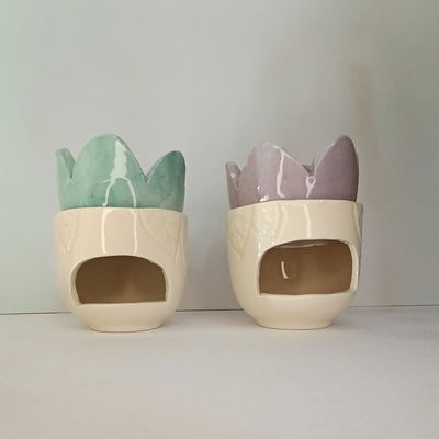 Hornito verde y lila 